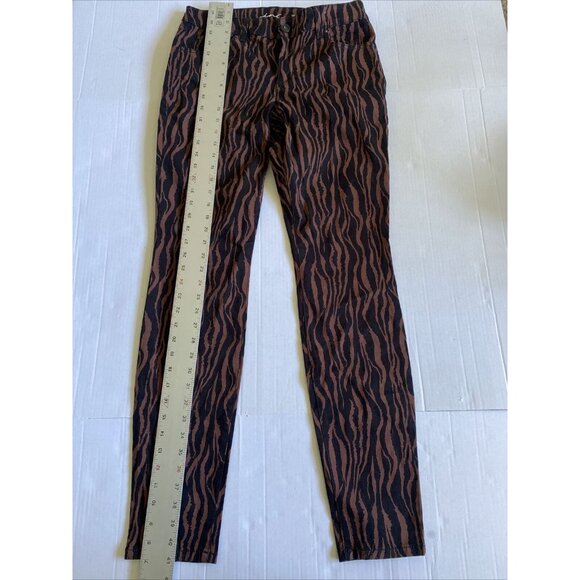 INC Women's Animal-Print Regular Fit Skinny-Leg‎ Jeans, Brown/Black, Size 6 - Picture 2 of 6